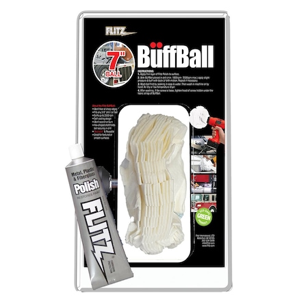 Buff Ball - Extra Large 7 - White W/1.76oz Tube Polish